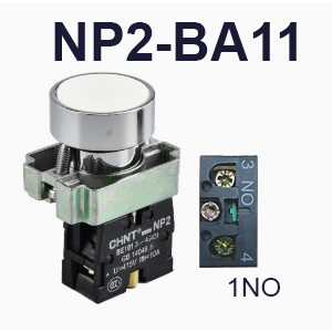 NP2-BA11-Push button-White-1NO-CHINT ELECTRIC