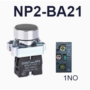 NP2-BA21-Push button-Black-1NO-CHINT ELECTRIC