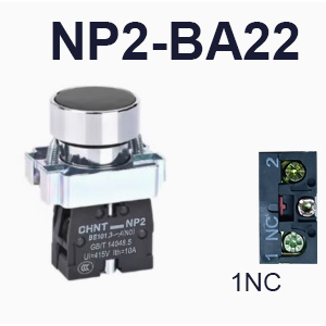 NP2-BA22-Push button-Black-1NC-CHINT ELECTRIC