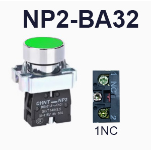 NP2-BA32-Push button-Green-1NC-CHINT ELECTRIC