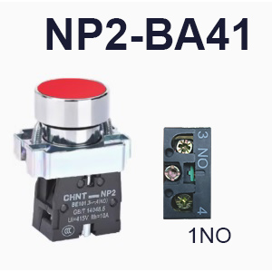 NP2-BA41-Push button-Red-1NO-CHINT ELECTRIC